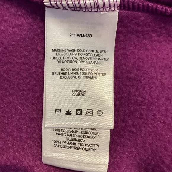 Columbia Benton Springs Full Zip Fleece Jacket Size M Purple - Picture 7 of 7